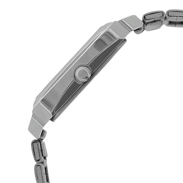 Titan Quartz Analog with Day and Date Silver Dial Silver Stainless Steel Strap Rectangular Shaped Watch For Men 1581sm03 - KRISHNA WATCH COMPANY