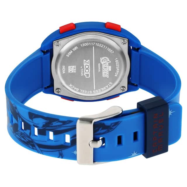 Zoop Marvel Digital Dial Polyurethane Strap with Captain Marvel Character Watch for Kids 16025PP04 - KRISHNA WATCH COMPANY