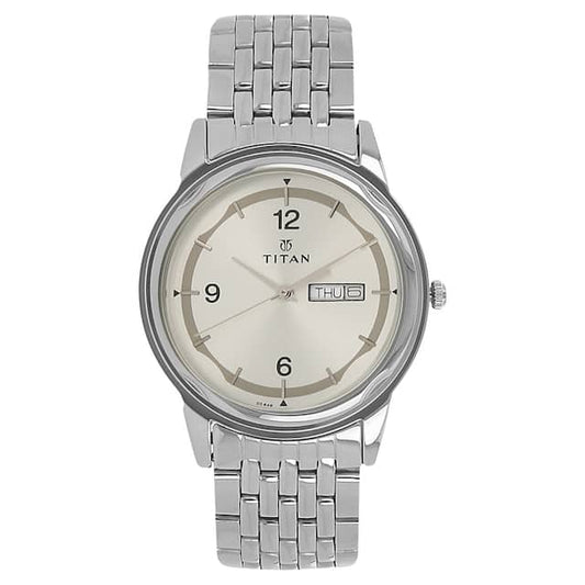 Silver Dial Silver Stainless Steel Strap Watch NK1638SM01