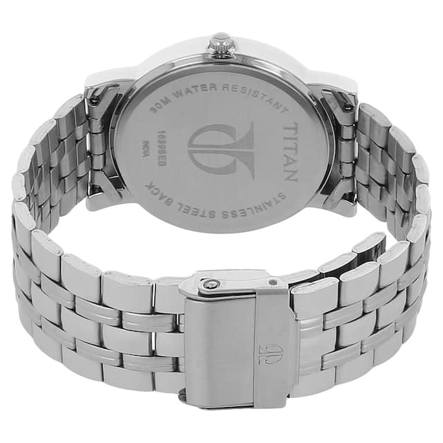 TITAN Silver Dial Silver Watch - 1639SM01 - KRISHNA WATCH COMPANY