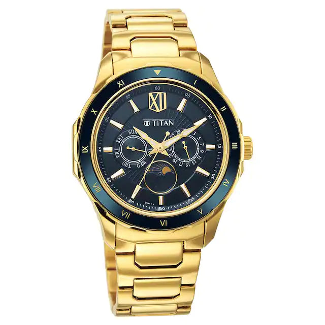 Titan Regalia Premium Green Dial Stainless Steel Strap Watch for Men 1688KM05 - KRISHNA WATCH COMPANY
