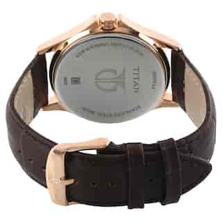 Titan Workwear Watch with White Dial & Leather Strap NQ1698WL01 - KRISHNA WATCH COMPANY