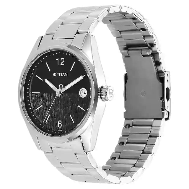 Neo Black Dial Analog with Date Watch for Men 1729SM08 / NR1729SM08 - KRISHNA WATCH COMPANY