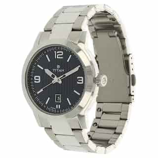 Titan Workwear Watch with Blue Dial & Stainless Steel Strap - 1730SM03 - KRISHNA WATCH COMPANY