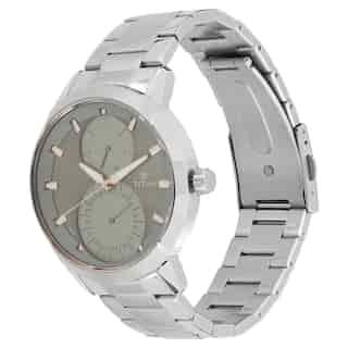 Titan Grey Dial Silver Stainless Steel Strap Watch NP1756SM01 (DG769) - KRISHNA WATCH COMPANY
