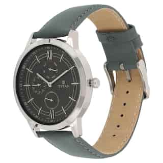 Titan On Trend Black Dial Leather Strap Watch NP1769SL05 - KRISHNA WATCH COMPANY