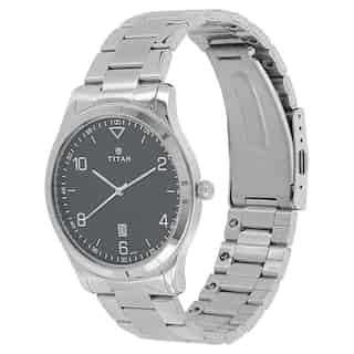 Titan Workwear Watch with Blue Dial & Stainless Steel Strap 1770SM03 - KRISHNA WATCH COMPANY