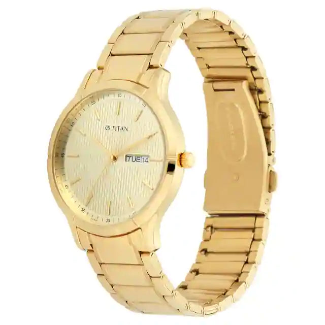 Titan Lagan - Yellow Dial Metal Strap - 1775YM02 - KRISHNA WATCH COMPANY