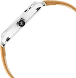 Titan Men's Urban Edge Lustrous White Dial Leather Watch - NP1802SL07