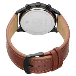 Titan Workwear Watch with Black Dial & Brown Leather Strap NN1805NL01 (DJ159) - KRISHNA WATCH COMPANY