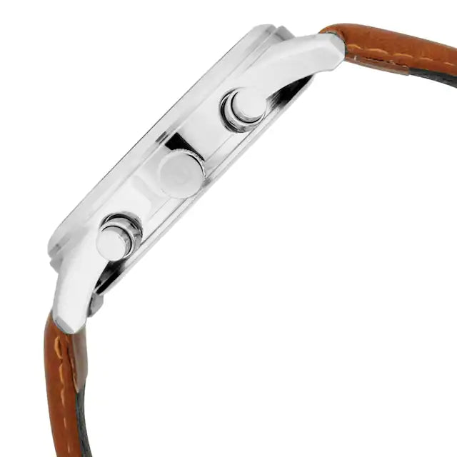 TITAN Workwear Watch with White Dial & Leather Strap - 1805SL04 - KRISHNA WATCH COMPANY