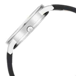 Titan Solidarity Silver Dial Black Cactus Leather Strap Watch 1806SL10 (DL653) - KRISHNA WATCH COMPANY