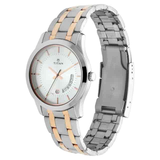 Titan Silver Dial Stainless Steel Strap Watch - 1823KM01 - KRISHNA WATCH COMPANY