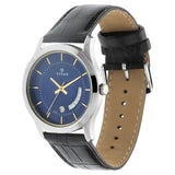 TITAN Blue Dial Leather Strap Watch NR1823SL01