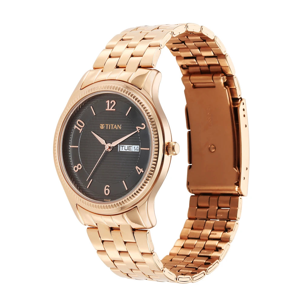 Titan Karishma Brown Dial Watch for Men  1824WM01