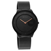 Titan Edge Baseline Black Dial Stainless Steel Strap Watch 1843NM02 (DK553)