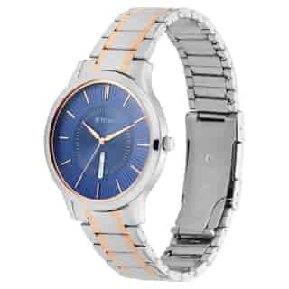 Titan Lagan - Blue Dial Metal Strap NP1845KM01 (DK550) - KRISHNA WATCH COMPANY