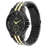 TITAN Punjab Collection Black Dial Two Toned Stainless Steel Strap Watch 1868KM01