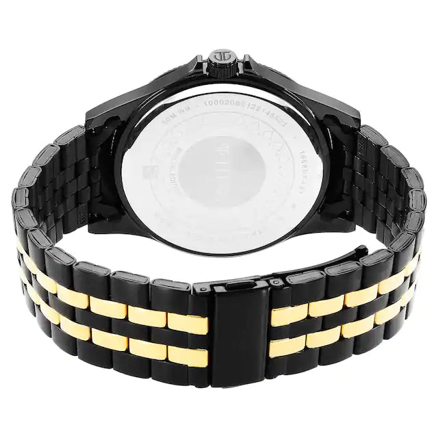TITAN Punjab Collection Black Dial Two Toned Stainless Steel Strap Watch 1868KM01 - KRISHNA WATCH COMPANY