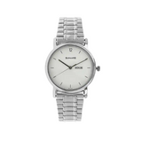 Sonata White Dial Silver Stainless Steel Strap Watch 1013SM06