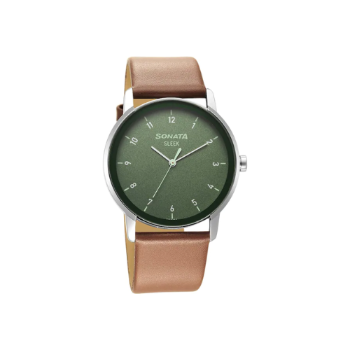 Sleek Green Dial Analog Watch For Men 7147SL01 Krishna Watch