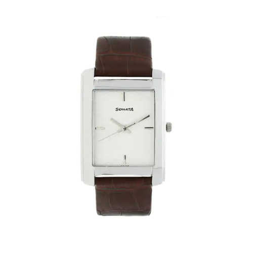 Silver Dial Brown Leather Strap Watch ND7953SL01CJ SD295