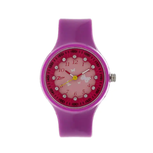 ZOOP Pink Dial Purple Plastic Strap Watch - 4038PP03 - KRISHNA WATCH COMPANY