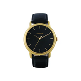 Sonata Sleek Black Dial Leather Strap 7128YL01 - KRISHNA WATCH COMPANY