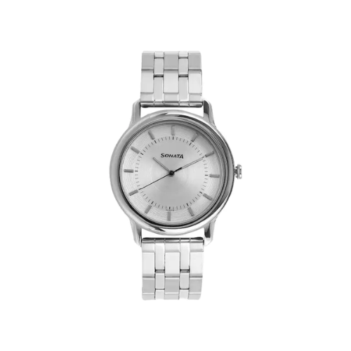 Sleek Silver Dial Stainless Steel Strap 7128SM01 SDG978