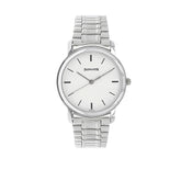 Sonata White Dial Silver Stainless Steel Strap Watch 1013SM01