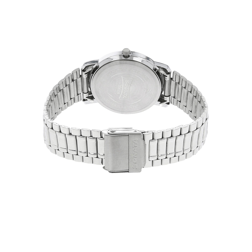 Sonata White Dial Silver Stainless Steel Strap Watch 1013SM01 - KRISHNA WATCH COMPANY