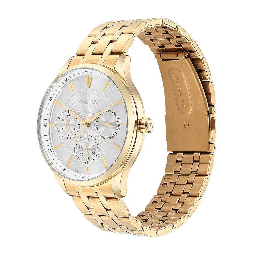 Titan Opulent III Green Dial Multifunction Watch - 90127YM04 - KRISHNA WATCH COMPANY