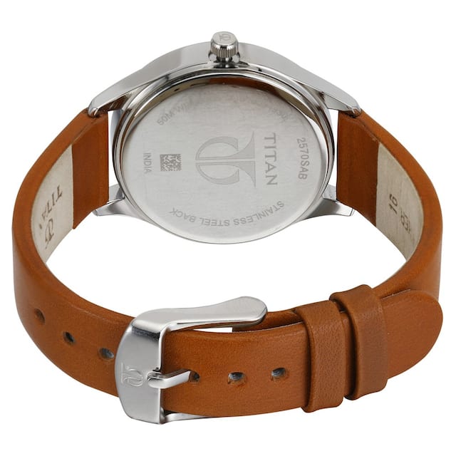 Titan Sparkle White Dial Analog Date Function Watch for Women 2570SL02 - KRISHNA WATCH COMPANY