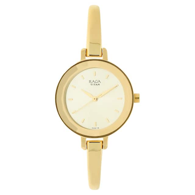 TITAN Raga Viva Champagne Dial Metal Strap Watch 2575YM01(DG578) - KRISHNA WATCH COMPANY