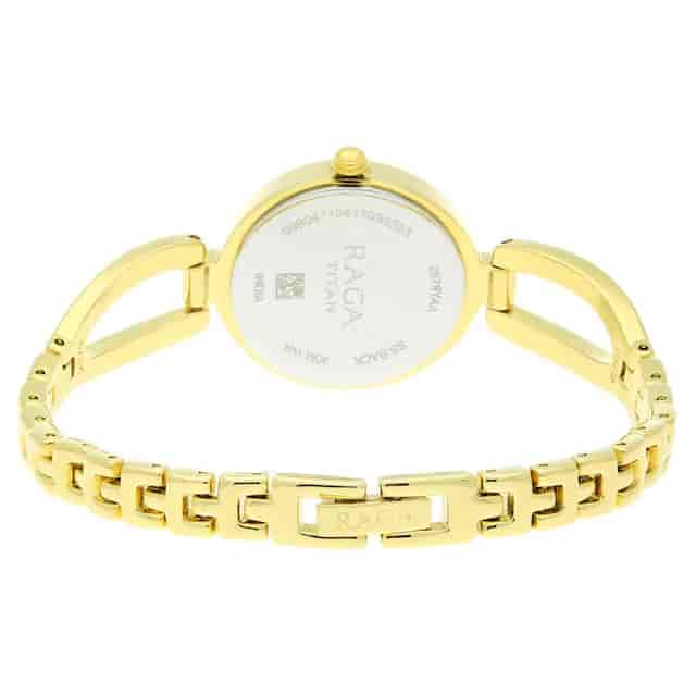 Titan Raga Viva Champagne Dial Metal Strap Watch - 2579YM01 - KRISHNA WATCH COMPANY