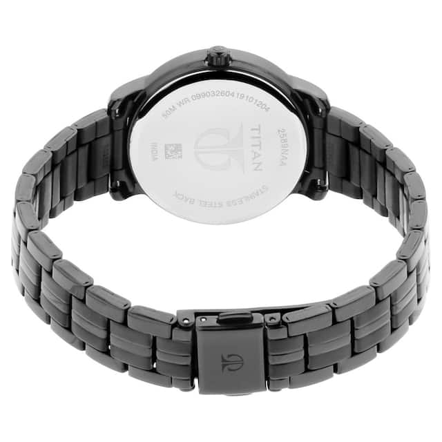 Titan Workwear Watch Black Dial & Stainless Steel Strap 2589NM01 / NS2589NM01 - KRISHNA WATCH COMPANY
