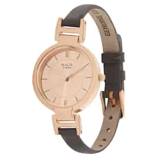 Titan Raga Viva Rose Gold Dial Leather Strap Watch NP2608WL01 - KRISHNA WATCH COMPANY
