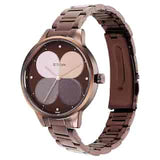 Titan Purple Glam It Up Brown Dial Stainless Steel Strap Watch 2648QM01 (DM407)