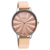 TITAN Neo Pink Dial Leather Strap Watch for Women 2648SL07