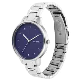 Titan Workwear Watch with Blue Dial Metal Strap NP2648SM01 (DK774)