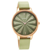 Titan Neo Green Dial Leather Strap Watch for Women 2648WL06
