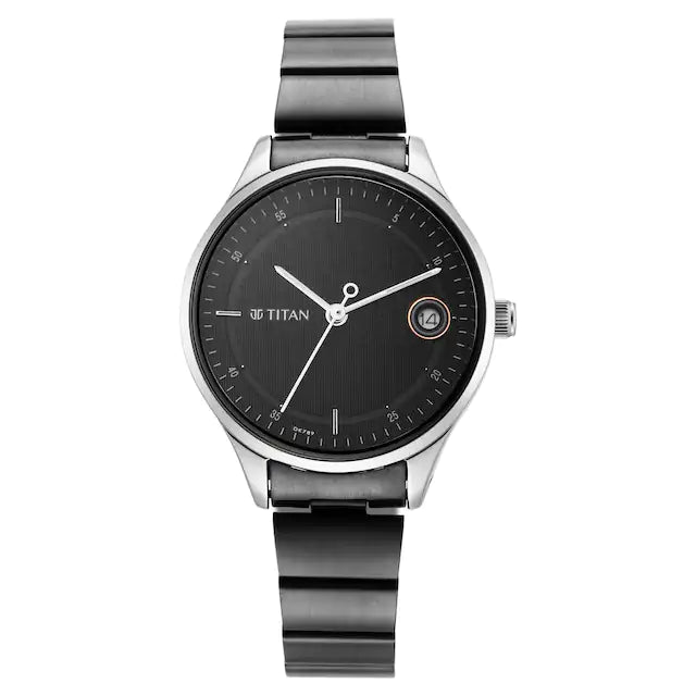 TITAN Workwear Silver Dial Grey Stainless Steel Strap Watch NR2649KM01 - KRISHNA WATCH COMPANY