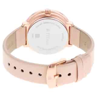 Titan Workwear Rose Gold Dial Red Leather Strap Watch 2651WL03 - KRISHNA WATCH COMPANY