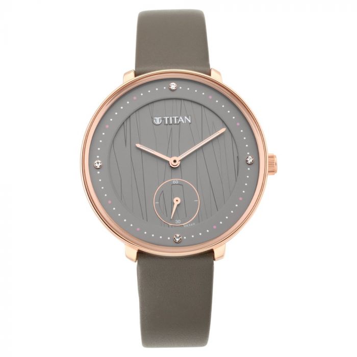 TITAN Workwear Watch with Black Dial & Leather Strap 2651WL01(Dk960) - KRISHNA WATCH COMPANY