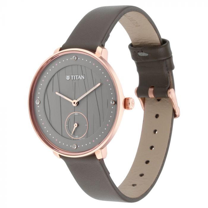 TITAN Workwear Watch with Black Dial & Leather Strap 2651WL01(Dk960) - KRISHNA WATCH COMPANY