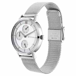 Titan Workwear Watch with Silver Dial Metal Strap 2652SM01 (DK719) - KRISHNA WATCH COMPANY