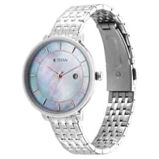 Titan Workwear Blue Dial Analog with Date Watch for Women 2673SM01 - KRISHNA WATCH COMPANY