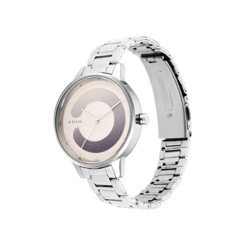 TITAN Purple Glam It Up Brown Dial Stainless Steel Strap Watch 2648SM06 - KRISHNA WATCH COMPANY