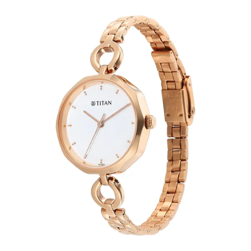 Titan Karishma White Dial Watch - 2702WM01 - KRISHNA WATCH COMPANY