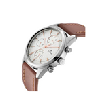 Titan Workwear Watch with Silver Dial & Brown Leather Strap 1805SL01